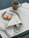 Linen double-sided placemat beige/terra