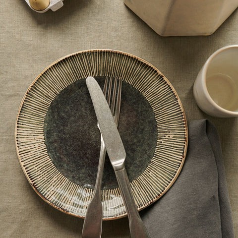 Organic plate green, Ø 21.5 cm