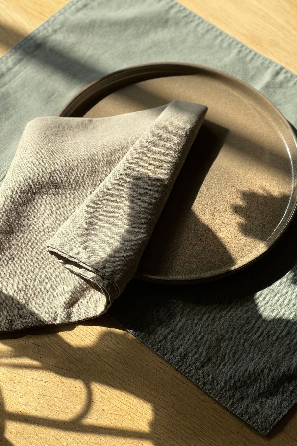 Leinenserviette beige