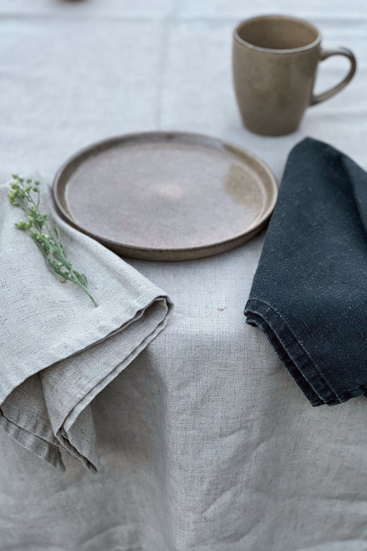 Leinenserviette beige