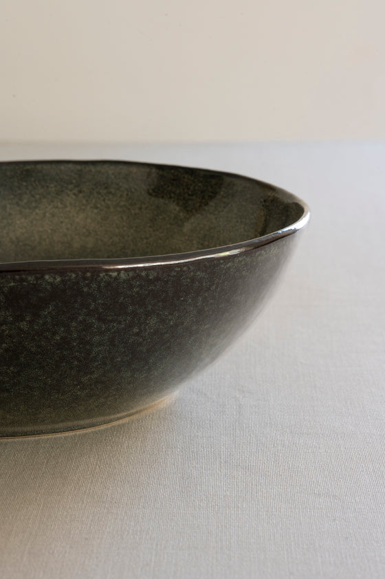 Organic bowl green, Ø 33 cm