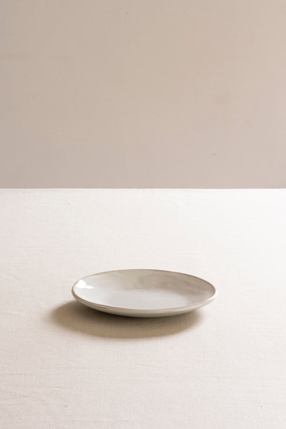 Organic bord wit, Ø 17 cm
