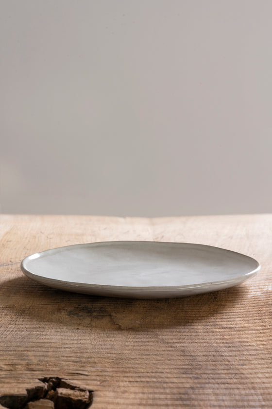 Organic plate light grey, Ø 26.5 cm