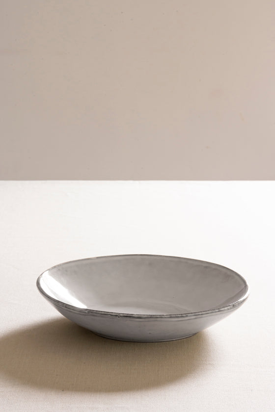 Organic deep plate light grey, Ø 23.5 cm