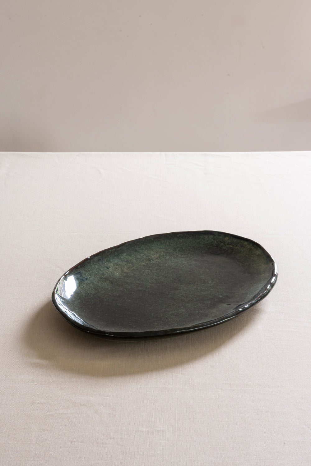 Organic serving dish small green