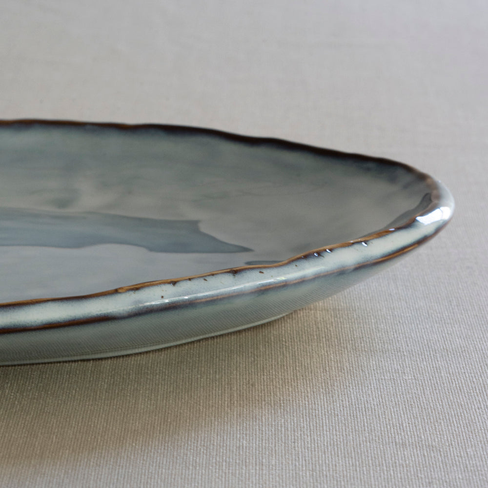 
                      
                        Organic serving dish small blue
                      
                    