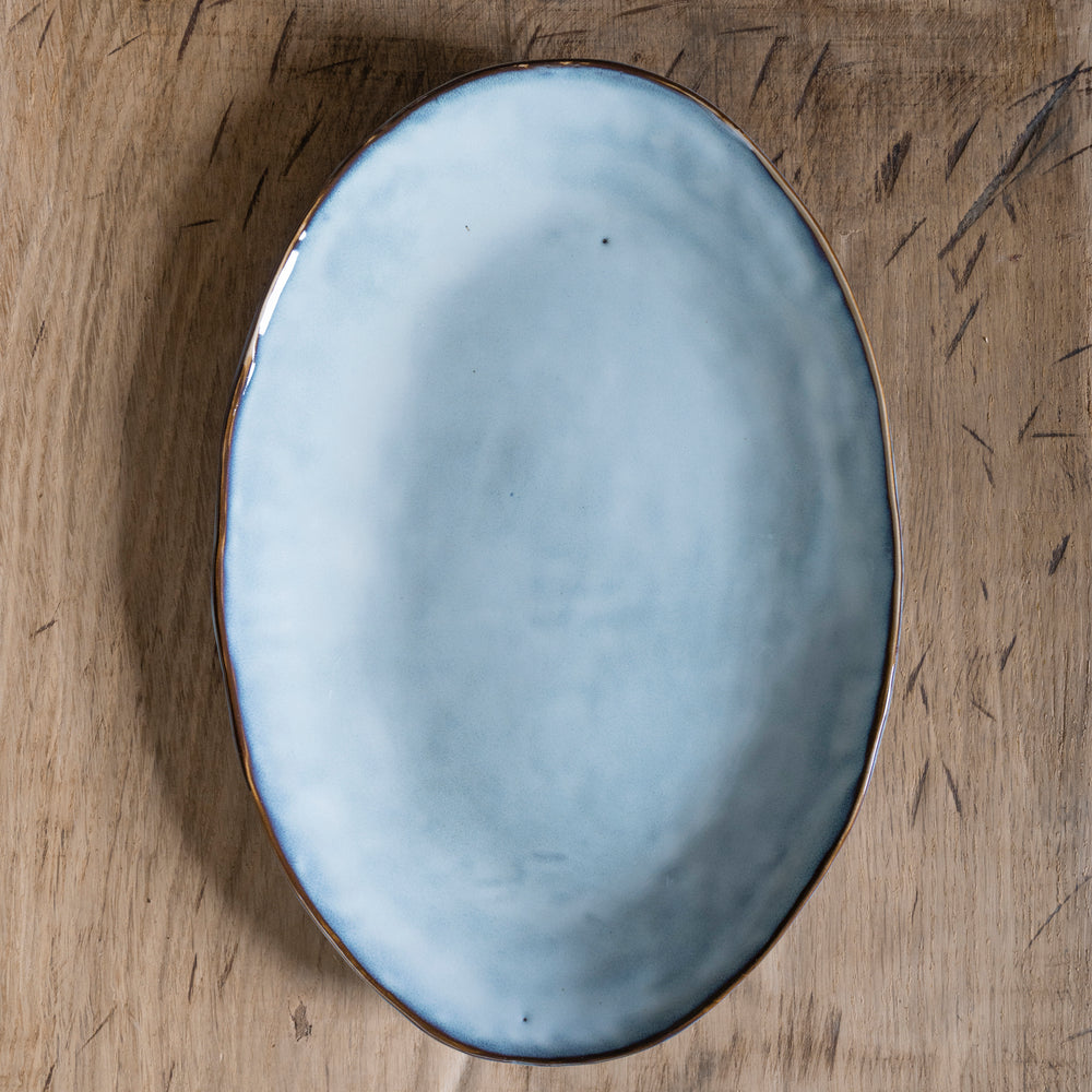 
                      
                        Organic serving dish large blue
                      
                    