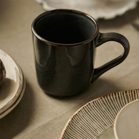 Organic set 4 mugs green