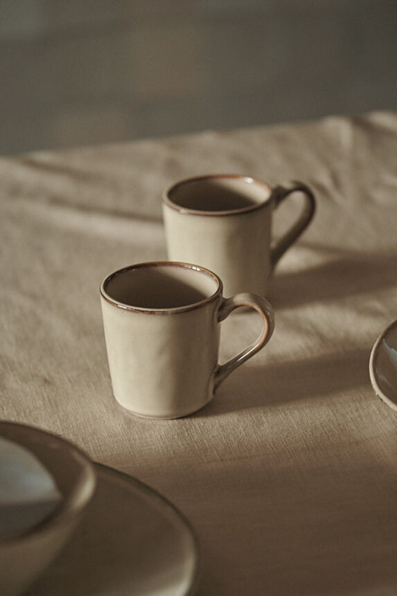 Organic set 4 Amsterdam cream – Rose Dutch mugs