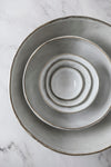 Organic bowl light grey, Ø 23 cm