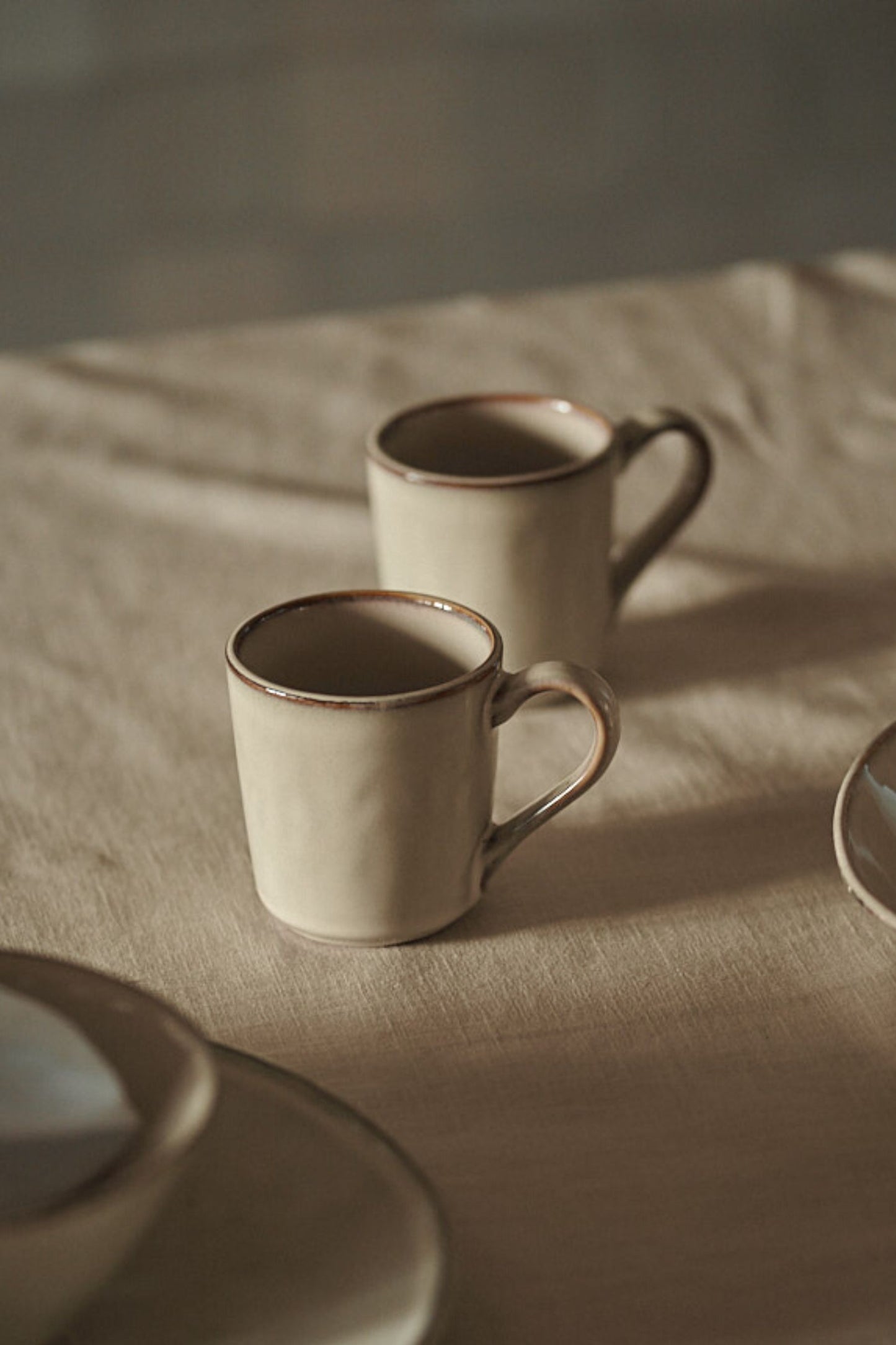 Organic 16 pieces dinner set cream