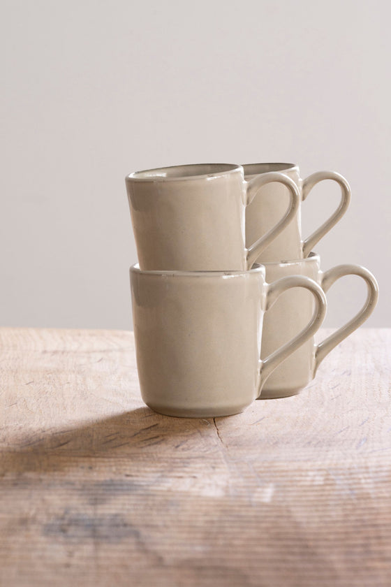 Organic set 4 mini mugs cream