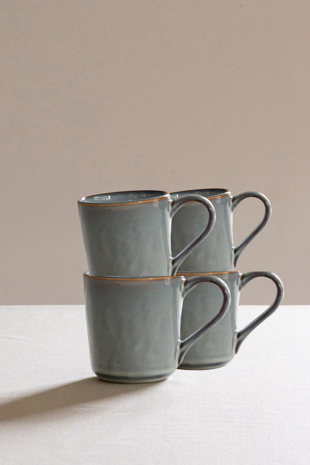 Organic set 4 mini mugs blue